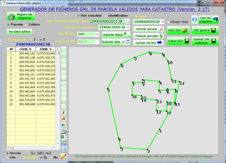 Aplicación informática para generación de archivos Gml